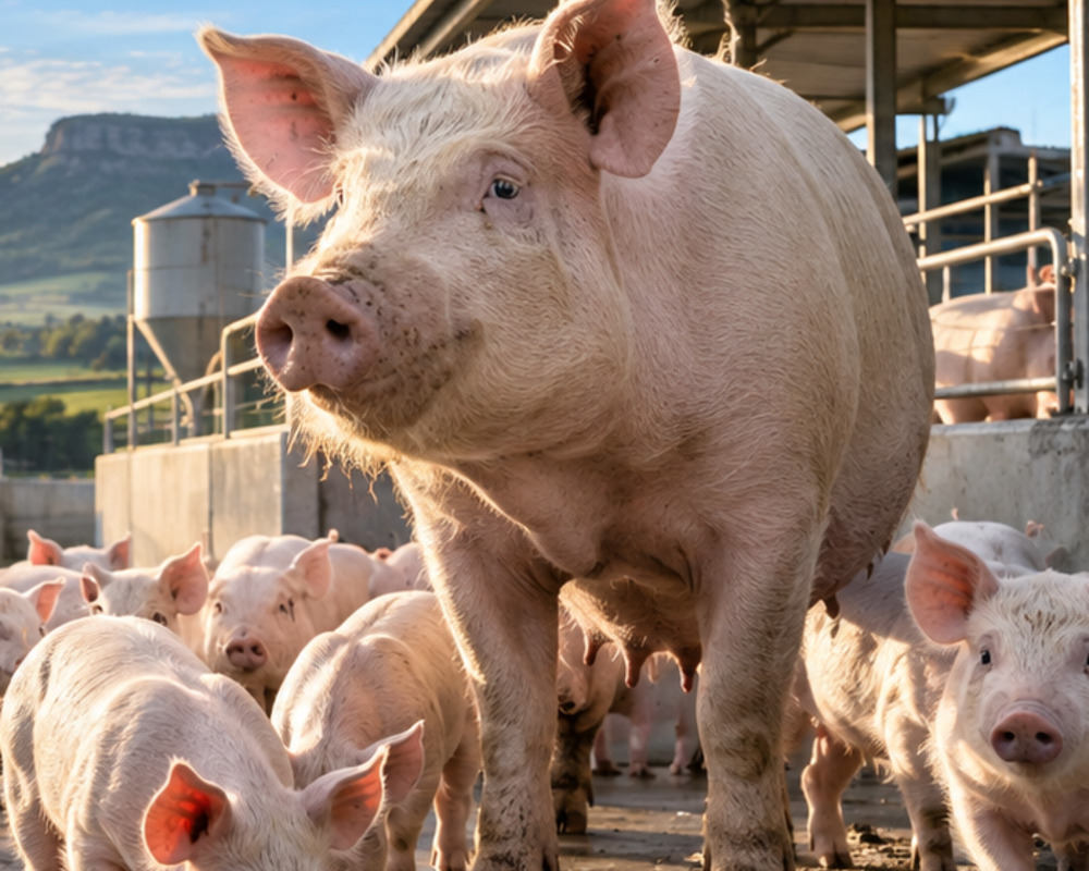 Quality pigs on a modern farm